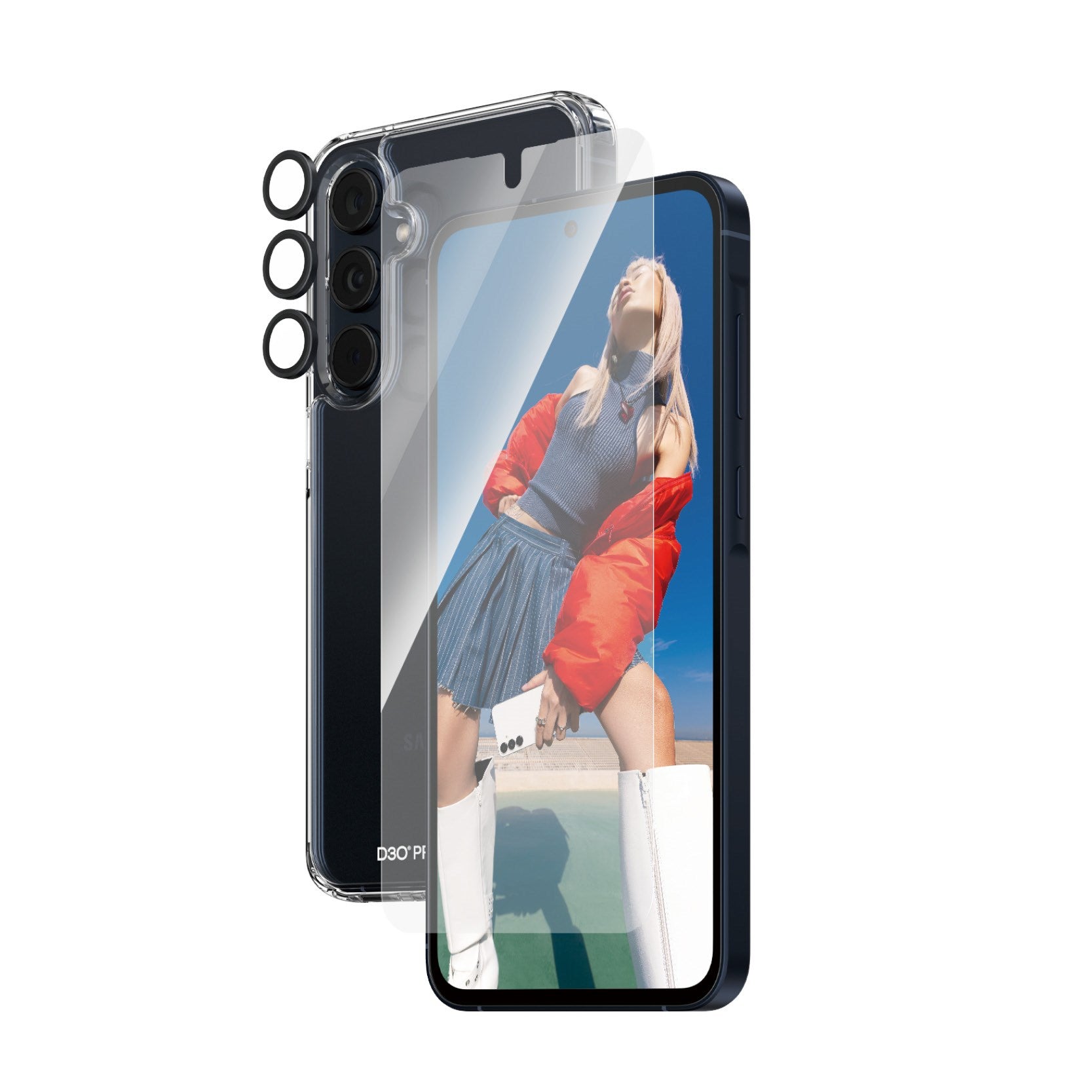 PanzerGlass® 3-in-1 Schutz Set Samsung Galaxy A55 5G | Ultra-Wide Fit